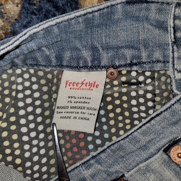 Freestyle Boot Cut Whisker Wash Jeans - Picture 6 of 11